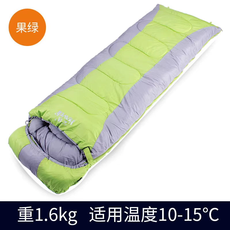 Outdoor Sleeping Bag Adult Thickened Letter Seal Couple Camping Room Lunch Break Spring Autumn Summer Ultra-Light Spliced