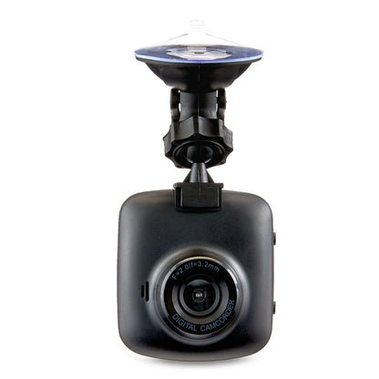1080P HD Black Car Dash Cam, 2.4" LCD Screen, 110 Degree Vision Angle, Play Video Recordings, 0.5 Lb.