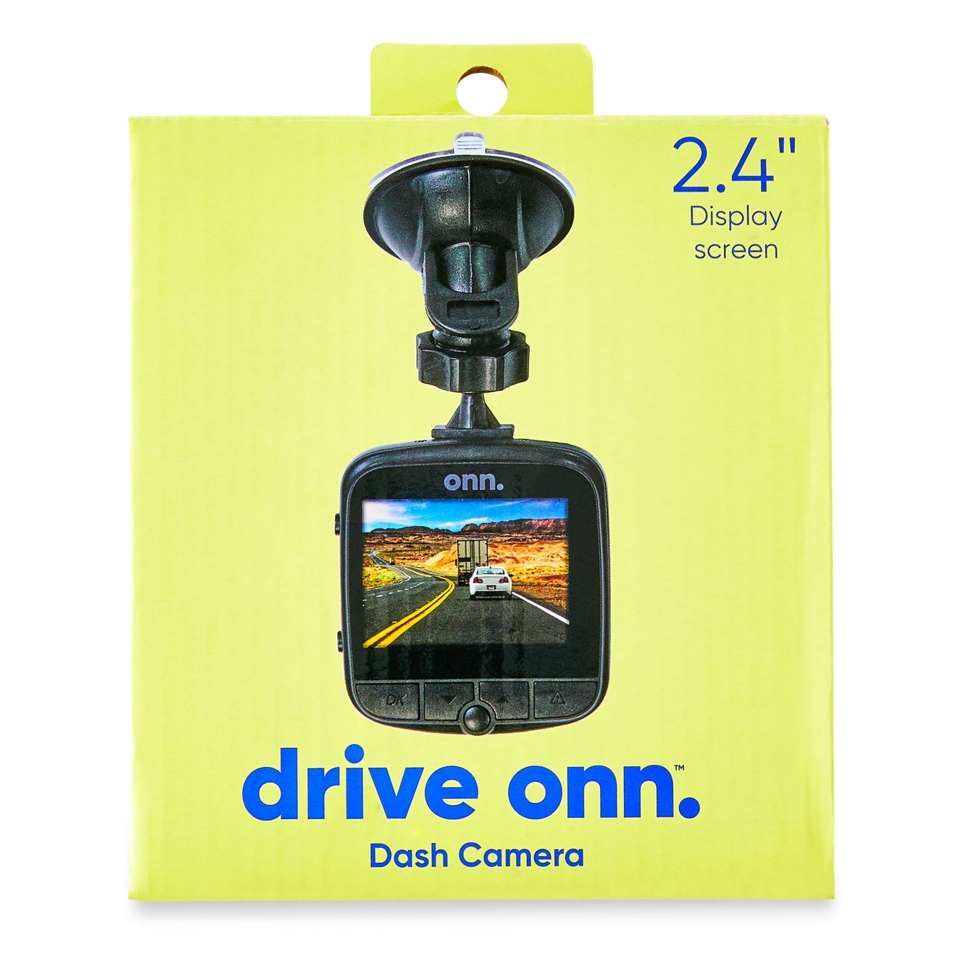 1080P HD Black Car Dash Cam, 2.4" LCD Screen, 110 Degree Vision Angle, Play Video Recordings, 0.5 Lb.