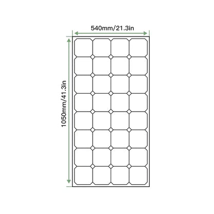 ETFE PET Sunpower Flexible Transparent 32 Solar Cells 120W Solar Panel for Home