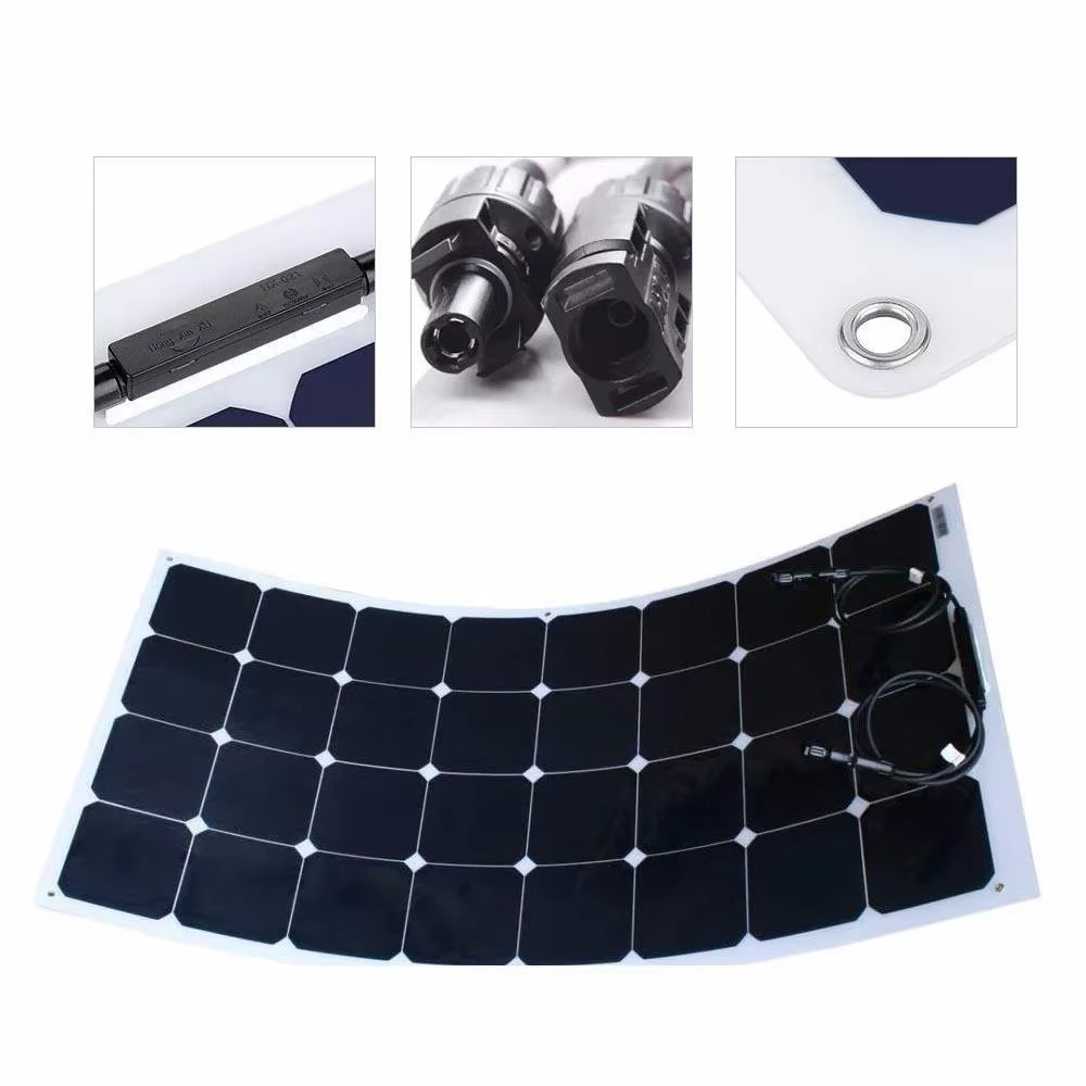 ETFE PET Sunpower Flexible Transparent 32 Solar Cells 120W Solar Panel for Home