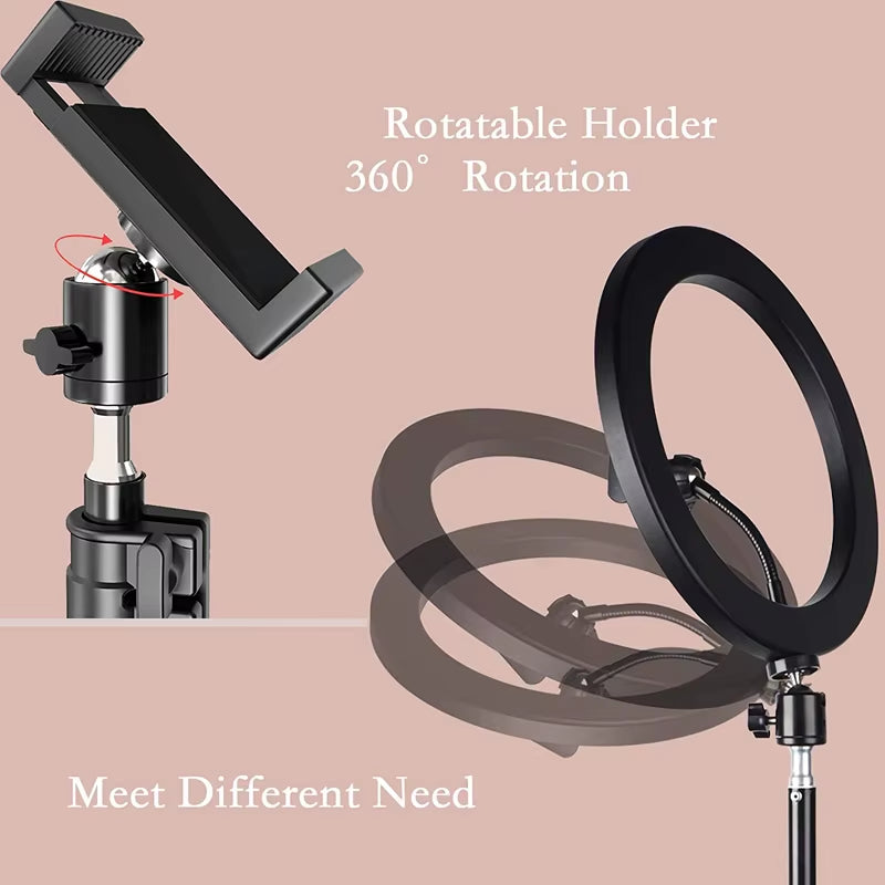 Photography Dimmable LED Selfie Ring Light with Phone Clip USB Plug for Tiktok Youtube Video Live Fill Lamp Photo Studio Light