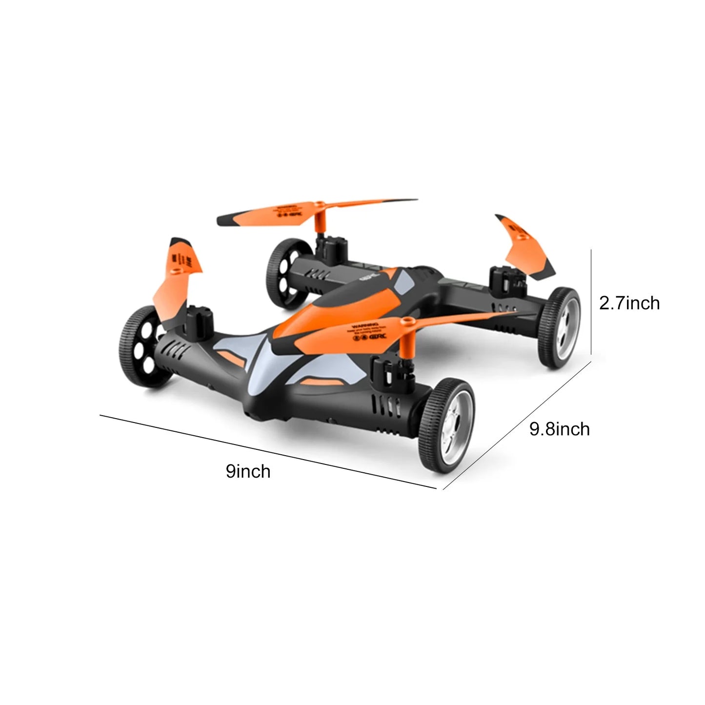 Upgrade Double 1080P Wifi Camera Drone,Drone Flying Cars Quadcopter-Ground with Remote Control Car with 360°Rolling, Speed LED Lights
