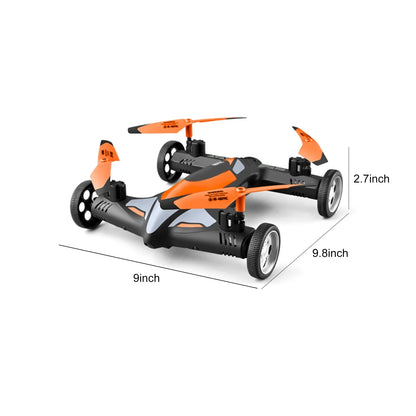 Upgrade Double 1080P Wifi Camera Drone,Drone Flying Cars Quadcopter-Ground with Remote Control Car with 360°Rolling, Speed LED Lights