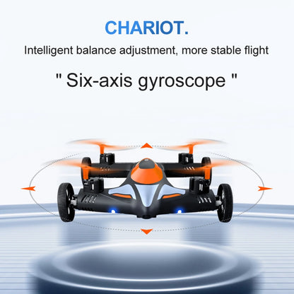 Upgrade Double 1080P Wifi Camera Drone,Drone Flying Cars Quadcopter-Ground with Remote Control Car with 360°Rolling, Speed LED Lights