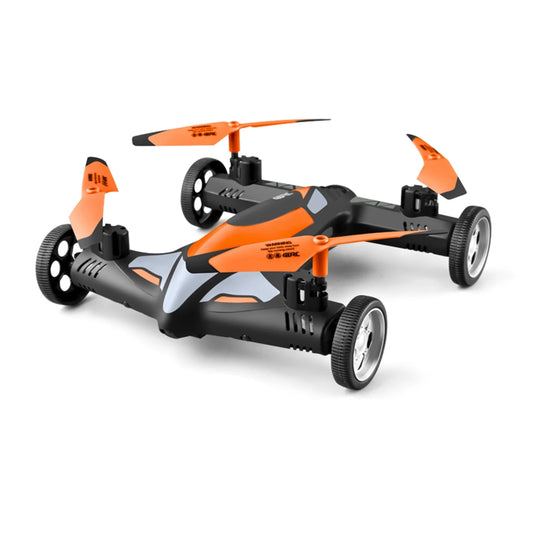 Upgrade Double 1080P Wifi Camera Drone,Drone Flying Cars Quadcopter-Ground with Remote Control Car with 360°Rolling, Speed LED Lights