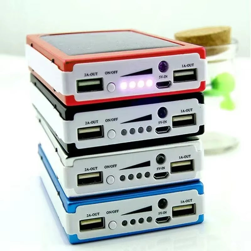 New 50000Mah Portable Solar Power Bank Double USB External Battery Charger Cases Fast Charging for Iphone Series Samsung Xiaomi