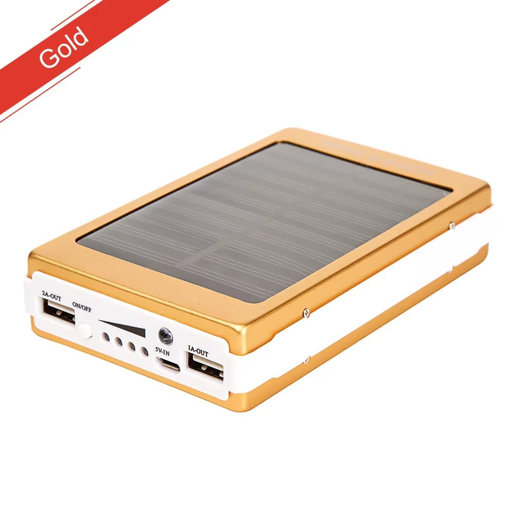 New 50000Mah Portable Solar Power Bank Double USB External Battery Charger Cases Fast Charging for Iphone Series Samsung Xiaomi