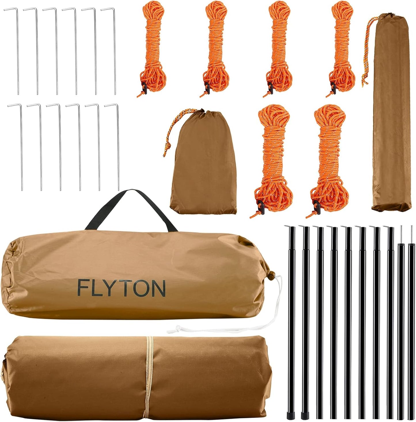 Hammock Rain Fly Waterproof Camping Traps Tent Traps,Great for Hammock Shelter and Backpacking Traps,Lightweight and Portable,13.8X13.5Ft/13.8X17.7Ft,Comes with a Pair of Trap Poles.