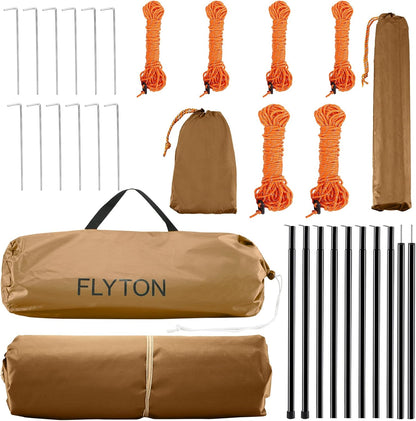 Hammock Rain Fly Waterproof Camping Traps Tent Traps,Great for Hammock Shelter and Backpacking Traps,Lightweight and Portable,13.8X13.5Ft/13.8X17.7Ft,Comes with a Pair of Trap Poles.