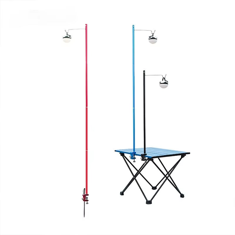 Camping Table Folding Lamp Pole Portable & Lightweight Durable Light Lamp Lantern for Picnic Hiking Backpacking Fishing