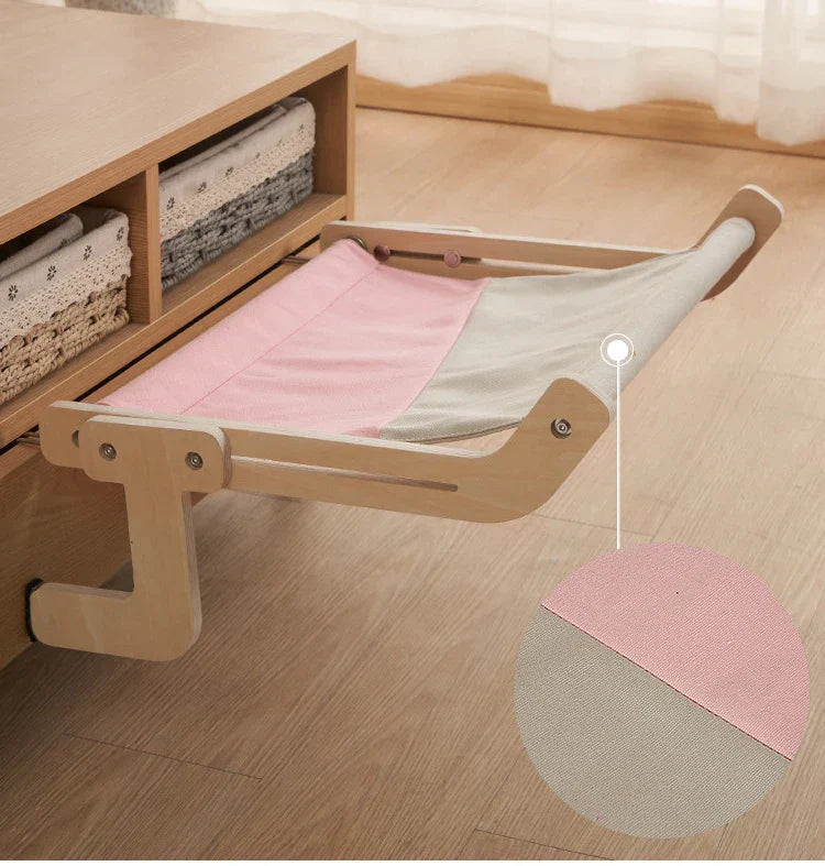 Cozy Cat Hammock – Wooden Hanging Bed