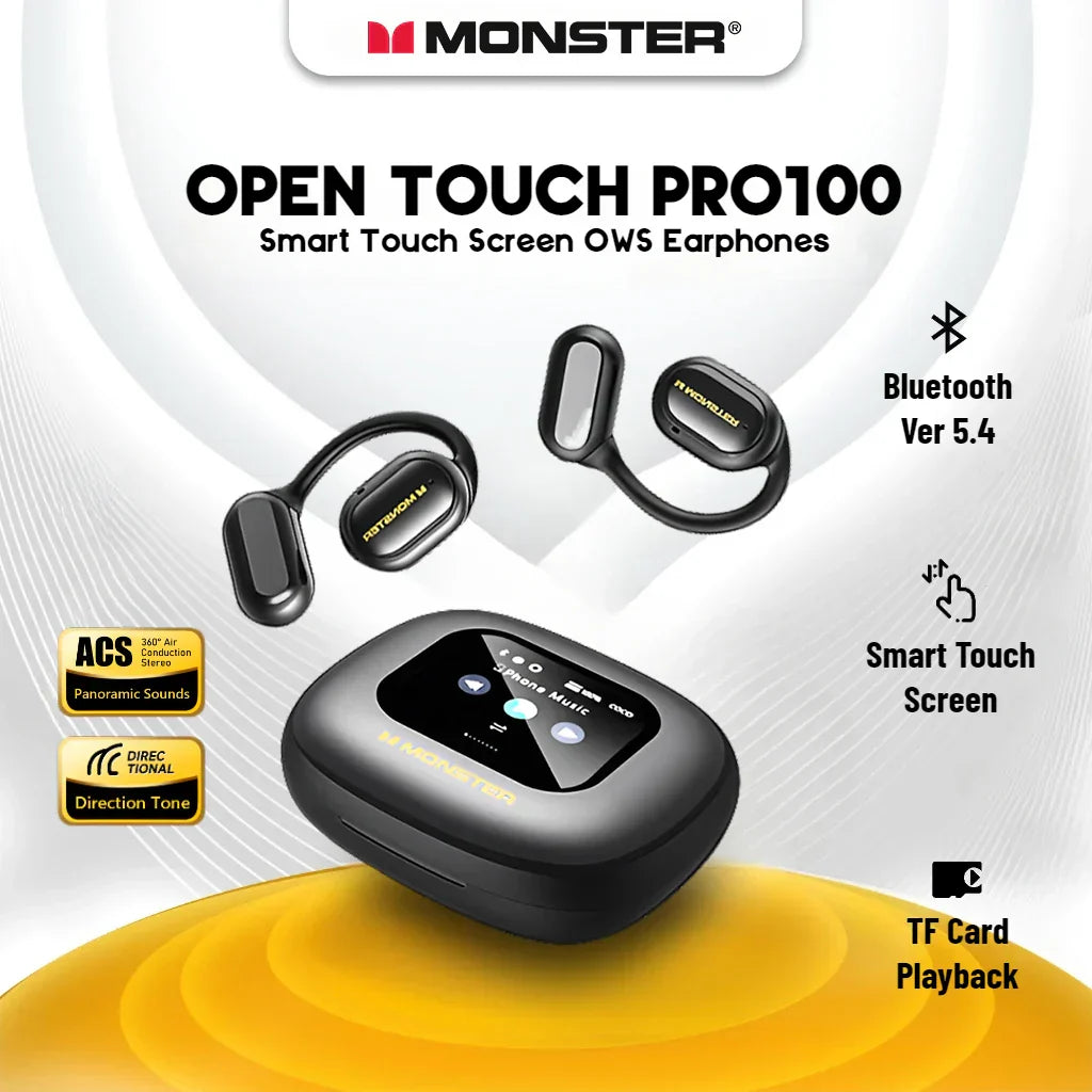Wireless Open-Ear Sports Headphones – Bluetooth 5.4 + TF Card Support