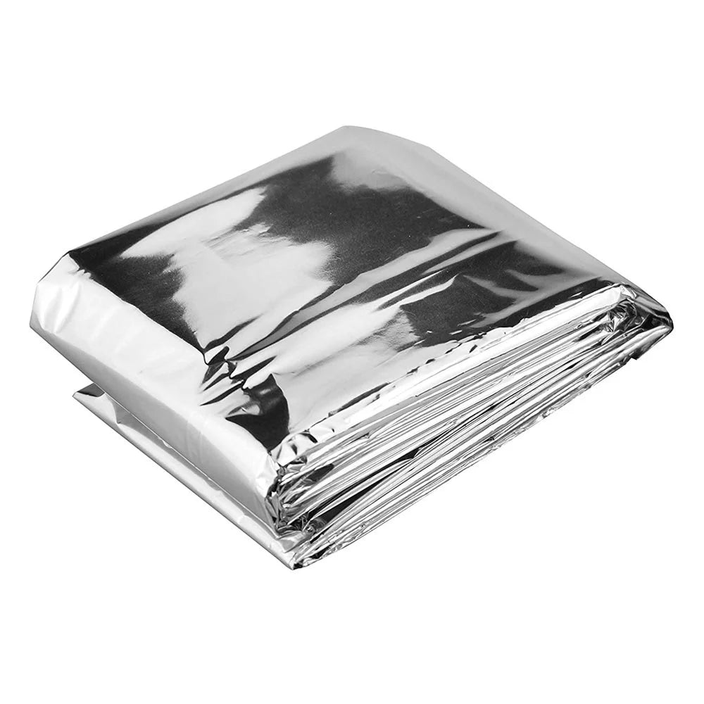 2 Emergency Space Blanket Survival Gear Bag Safety Camp Travel Outdoors Soft !