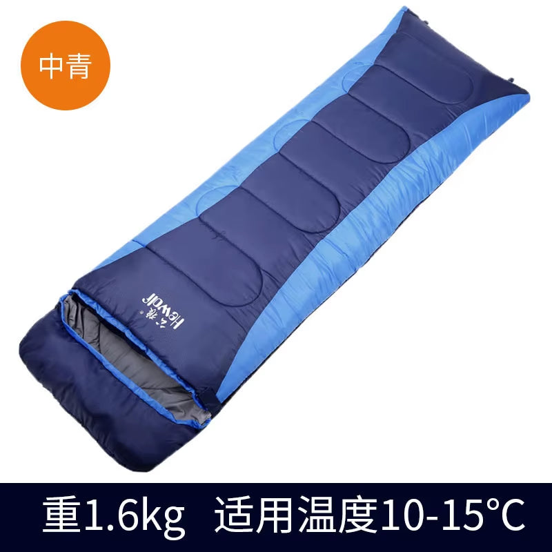 Outdoor Sleeping Bag Adult Thickened Letter Seal Couple Camping Room Lunch Break Spring Autumn Summer Ultra-Light Spliced