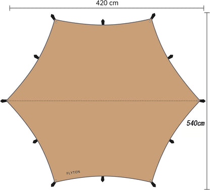 Hammock Rain Fly Waterproof Camping Traps Tent Traps,Great for Hammock Shelter and Backpacking Traps,Lightweight and Portable,13.8X13.5Ft/13.8X17.7Ft,Comes with a Pair of Trap Poles.