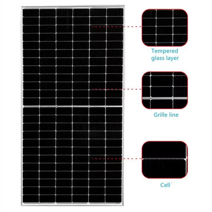 450W 480W 500W 550W Sun Power Mono Half Cell Solar Panel 1000W Price 600 Watt Pv Module