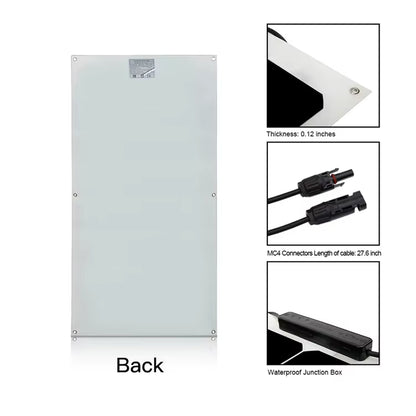 ETFE PET Sunpower Flexible Transparent 32 Solar Cells 120W Solar Panel for Home