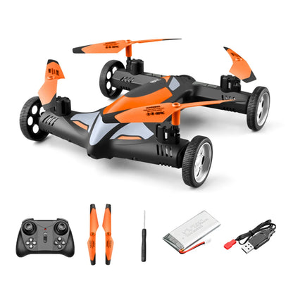 Upgrade Double 1080P Wifi Camera Drone,Drone Flying Cars Quadcopter-Ground with Remote Control Car with 360°Rolling, Speed LED Lights