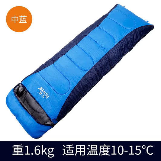 Outdoor Sleeping Bag Adult Thickened Letter Seal Couple Camping Room Lunch Break Spring Autumn Summer Ultra-Light Spliced